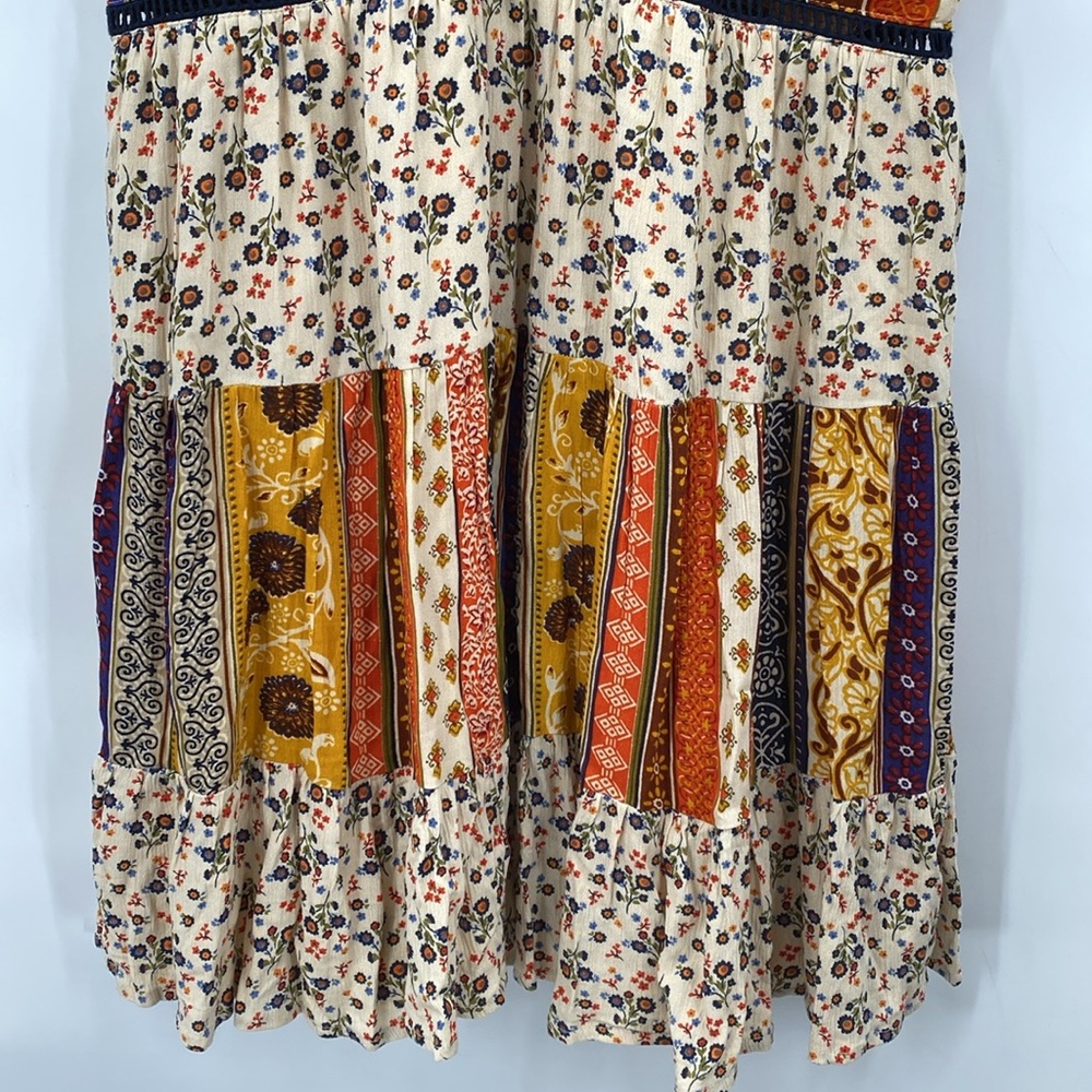 Maurices RTV Floral Tiered Babydoll Boho Mini Dress  Sleeveless Size XS - Picture 5 of 9